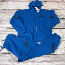 Adidas Z.N.E. 2pcs Track Hooded Jacket Pants Royal Blue JF6541 JF6388 Men's M