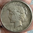 1921 CHOICE XF HIGH RELIEF SILVER PEACE DOLLAR ORIGINAL VERY NICE KEY DATE