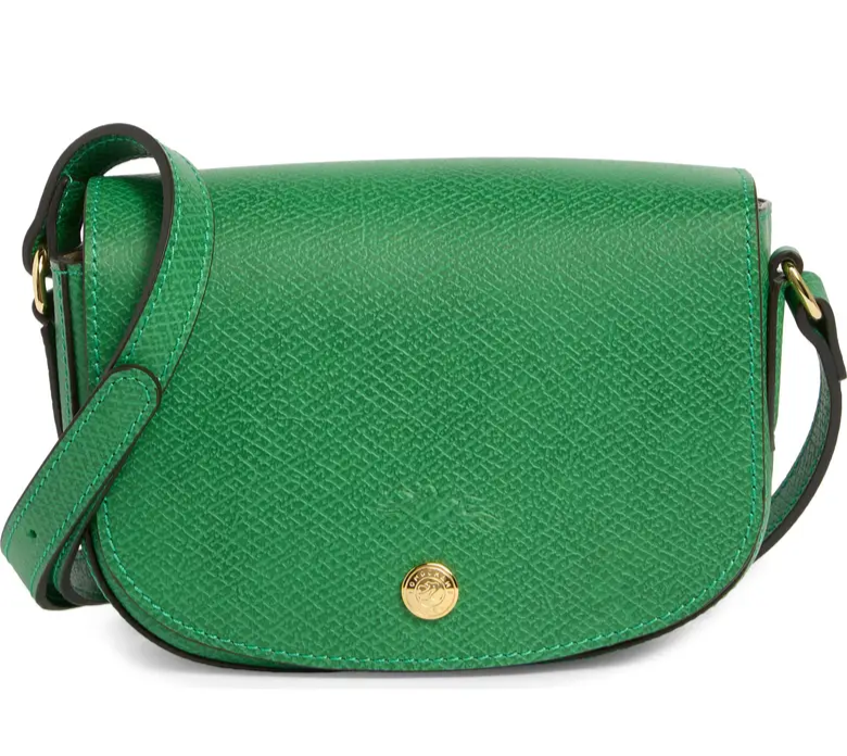 Longchamp XS Épure Epure Leather Crossbody Saddle Bag ~NIP~ Green 