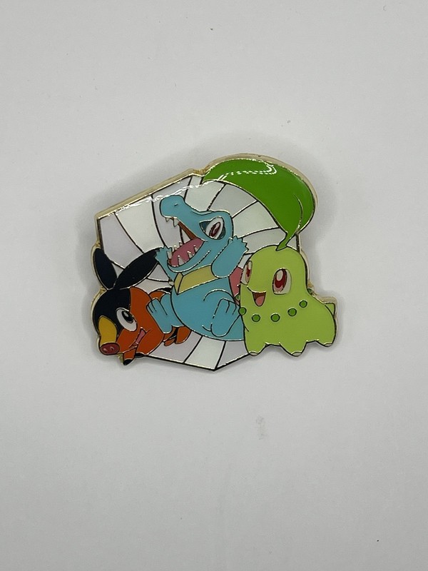 Pokémon Ascended Heroes Starter  Totodile Chikorita Tepig Trio Collection Pin 