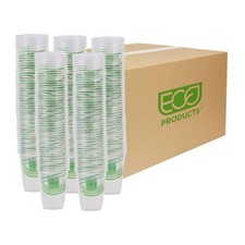 GreenStripe Clear Compostable 9oz PLA Plastic Cups, Case of 1000, Disposable ...