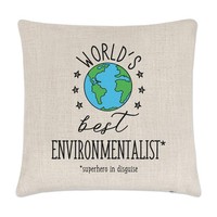 World's Best Environmentalist Kissenbezug Worlds Best Favorit Lustig