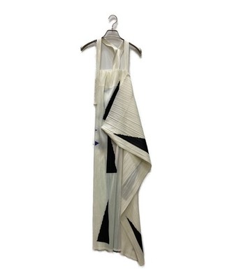IKKO TANAKA ISSEY MIYAKE / Wrap design print pleated dress/ multicolor/ size: 3