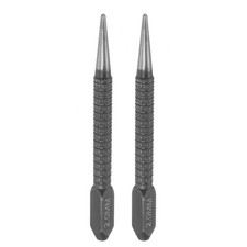 2pcs Center Punch 2mm Carbon Steel Non-Slip Nail Setter Punch for Metal Wood