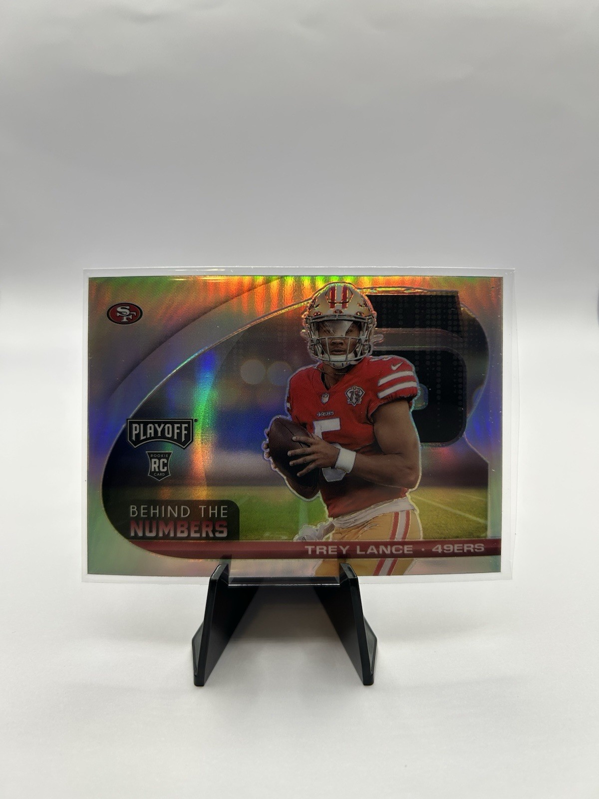 2021 Panini Playoff - Behind the Numbers Trey Lance #BTN-TLA Silver Prizm (RC)