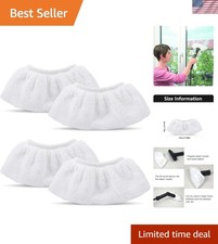 4 Microfibre Steam Cleaner Pads - Perfect Replacement for Karcher EasyFix Series