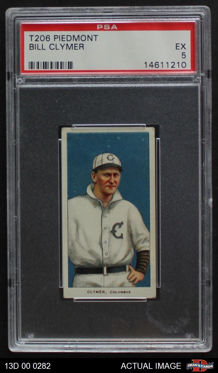 1909 T206 Bill Clymer American Association - Columbus PSA 5 - EX