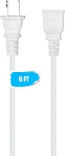 6FT White 2-Prong Extension Cord Single Outlet Indoor/Outdoor ETL