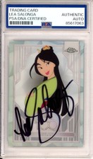 2023 TOPPS CHROME DISNEY REFRACTOR MULAN SIGNED AUTOGRAPH LEA SALONGA PSA DNA