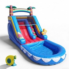 21FT Commercial Inflatable Water Slide Bounce House with Blower for Kids Adults