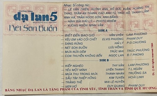 Vietnamese Cassette 1984: NET SON BUON - Picture 4 of 7