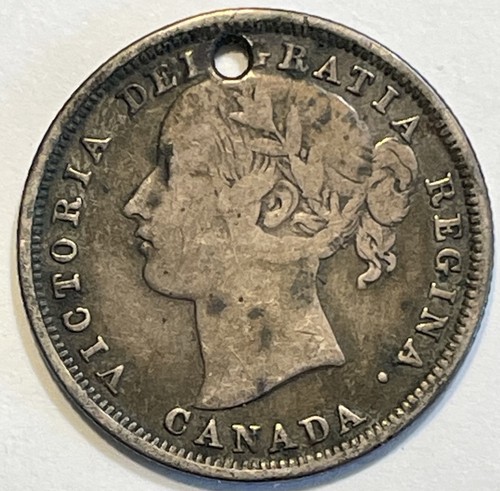 1858 Canada 20 Cents - Holed
