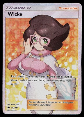 ビッケ SR 147/147 英語 Wicke Pokemon Card - Wicke (Full Art) SM - Burning Shadows 147/147
