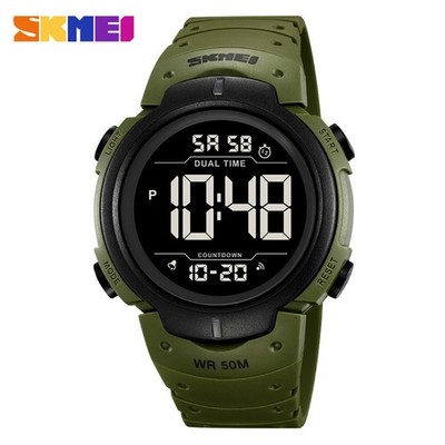 SKMEI Herrenuhr Digital LED Armbanduhr Mode Student Sport Outdoor Jungenuhr DE
