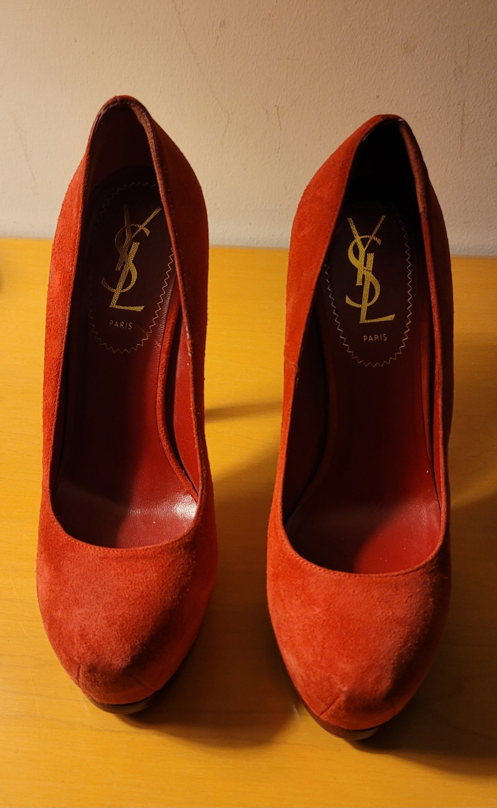Scarpe decolte con tacco YSL Yves Saint Laurent Tribute donna taglia 36 plateau magenta