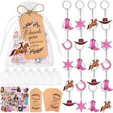 Sasylvia 159 Pcs Cowgirl Party Favors Include Western 1.97 inches, Pink