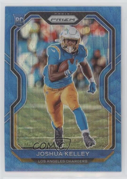 2020 Panini Prizm Rookie Blue Wave Prizm 19/199 Joshua Kelley #326 0a6