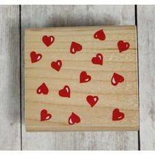 Rubber Stampede Hearts Abound Rubber Stamp Background Valentines Anniversary