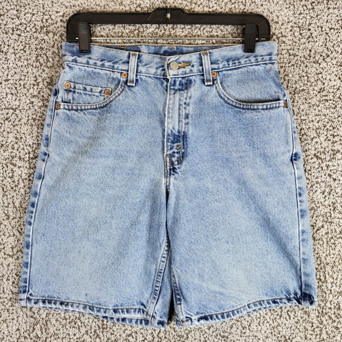 Vintage Levis 550 Relaxed Fit Denim Shorts Mens Size 30 Light Wash Blue