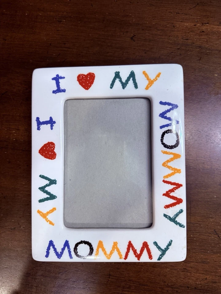 Marco de fotos vintage I Love My Mommy decoración del hogar colorido regalo del día de la madre 3x5 Foto 2 de 3
