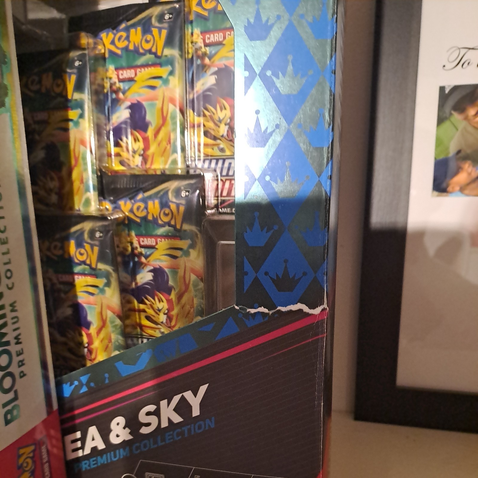 Pokémon Crown Zenith Sea And Sky Premium Collection Box Sealed US has rips