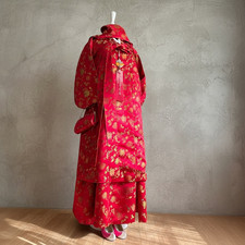 Unique 40-Year Vintage Korean Traditional Clothes Silk Durumagi Hanbok Full Set