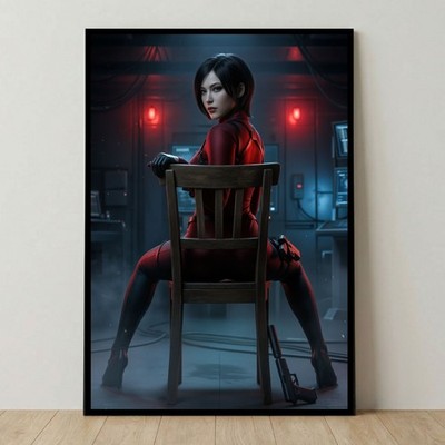 Ada Wong Poster, Resident Evil Wall Art, Gaming Poster, Gamer Room Decor
