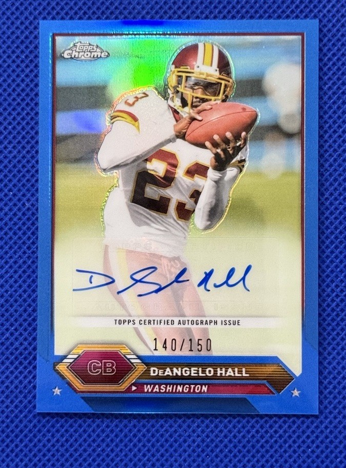 2023 Topps Composite Chrome Auto Blue Refractor #TCA-DH DeAngelo Hall /150 AU