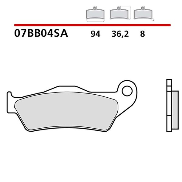 Brembo VORDERRADBREMSBELAGE-KIT FUR Husqvarna TC 610 00-00-COD. 07BB04SA-image