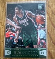 Panini 2013-14 Giannis Antetokounmpo #194 Rookie Milwaukee Bucks Card. rookie card picture