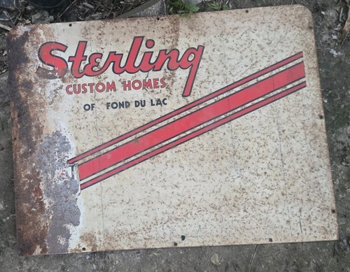 Sterling Custom Homes Of Fond Du Lac METAL ADVERTISING SIGN Wisconsin 24 X 18 - Picture 7 of 9