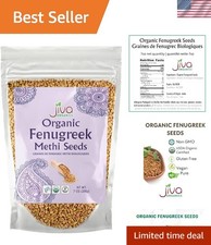 Jiva Organic Fenugreek Seeds 7oz – Non-GMO & Gluten Free for Cooking & Hair Care