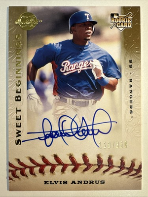 #ad 2009 Upper Deck Sweet Spot Elvis Andrus Rookie Auto Autograph # 350 #108 $17.99