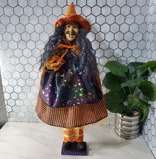 Witch Crafters Halloween Witch Standing Table Top Decor 19" Foil Moon Star Dress