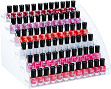 6 Tier Acrylic Nail Polish Display Rack Organizer Stand for Vanity or Salon