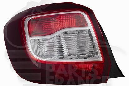 Feu arrière gauche blanc et fumé pour Dacia Sandero Stepway de 2012 à 2016