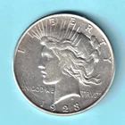 SILVER 1923 D PEACE SILVER DOLLAR UNGRADED - BEAUTIFUL COIN