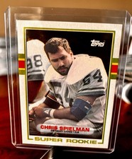 Topps 1989 Chris Spielman Super Rookie Football Card Detroit Lions #361. rookie card picture