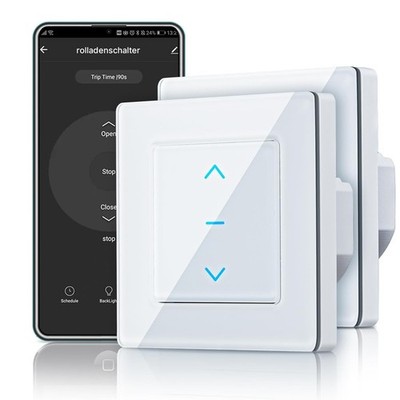 MOES WiFi Smart Vorhangschalter 2er Set - Rolladensteuerung f. Alexa/Google Home