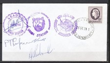 ESTACIÓN DE INVESTIGACIÓN ANTÁRTICA DEPENDENCIA ROSS 'VANDA' 24.OC.74 FIRMADA POR TRIPULACIÓN RZ421