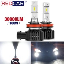2x Canbus H7 H11 H8 H9 LED Fog Light Bulbs Car Driving Lamp 100W 30000LM Light