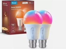 Govee Smart Bulb RGBWW, 1000lm Wi-Fi LED Bulbs B22, Smart Light Bulb Dimmable