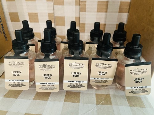 New Sealed Bath & Body Works Library Nook  Wallflowers Refill Bulbs x 10 - Picture 2 of 4