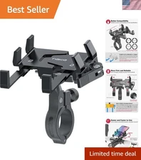 Lightweight Aluminum Bicycle Phone Mount – Quick Installation for 4.5-7” Devices