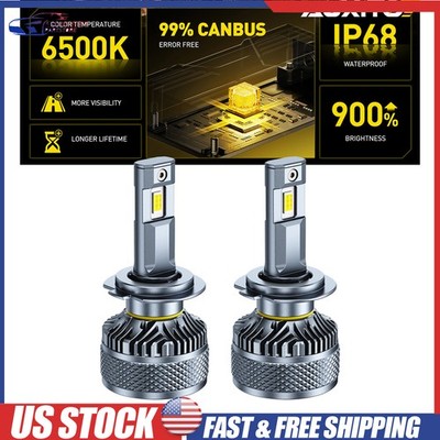 CANBUS H7 LED Headlight Super Bright Bulbs Kit White 20000LM High/Low Beam 100W