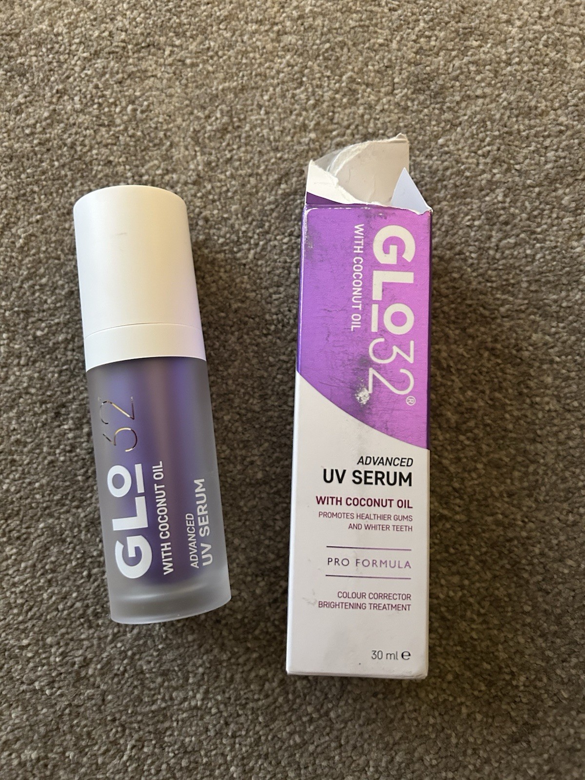 GLO 32 - Advanced UV Serum with Coconut Oil 30ml Pro Formula BNIB FREEPOST