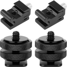 Cold Shoe Mount Hot Shoe Mount Adapter 1/4'' Hot Shoe Flash Shoe Mount for DS...