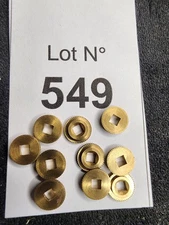 Vintage Brass Square Hole Clock Gear Washers Arbor Collars Horology Parts Repair