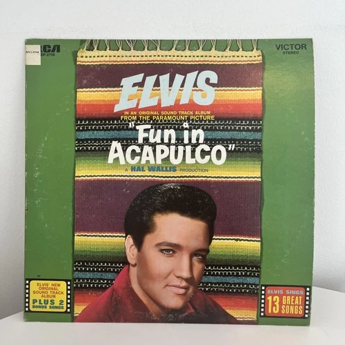 Vintage Elvis Presley Fun In Acapulco 12" Black Vinyl LP 1963 RCA Soundtrack