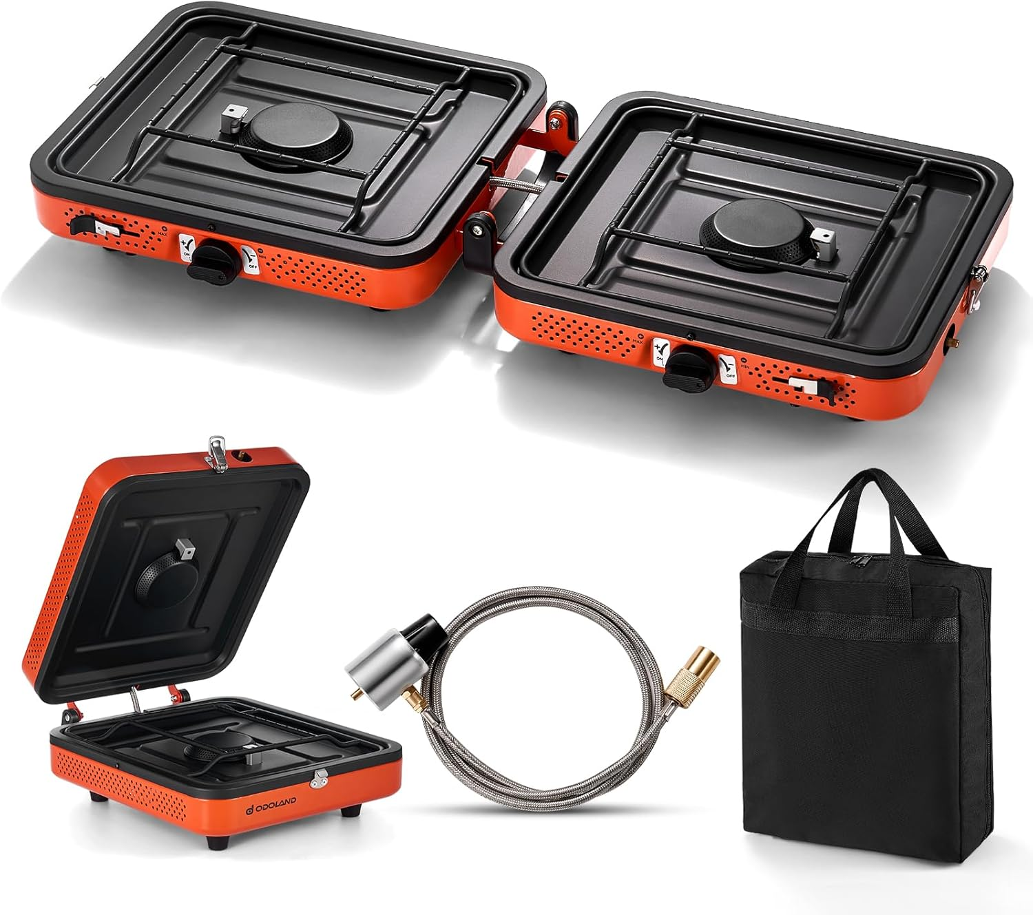 Compact 2-Burner Propane Camping Stove